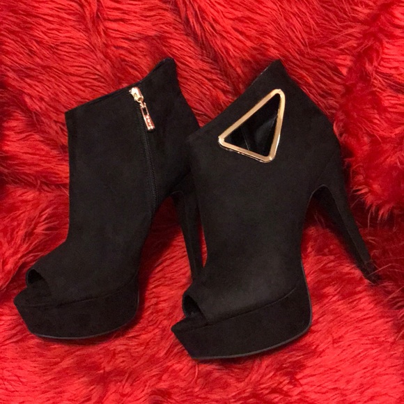 Bebe Never Worn Open Toe Suede Platform Bootie - Picture 2 of 7
